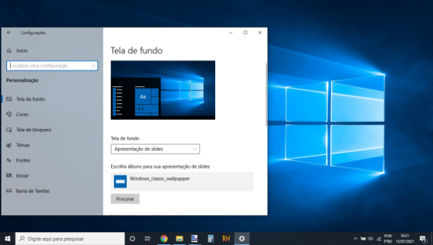 Como mudar papéis de parede automaticamente no Windows 10