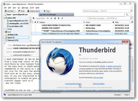 update mozilla thunderbird windows 10