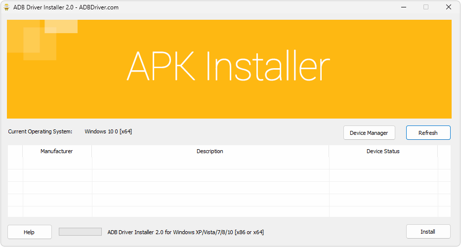 ADB Driver Installer demo 1