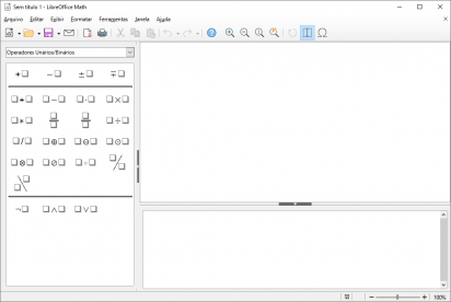 Captura de tela demonstrativa do LibreOffice Math.