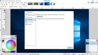 Captura de tela do Paint.Net com suas opções de 