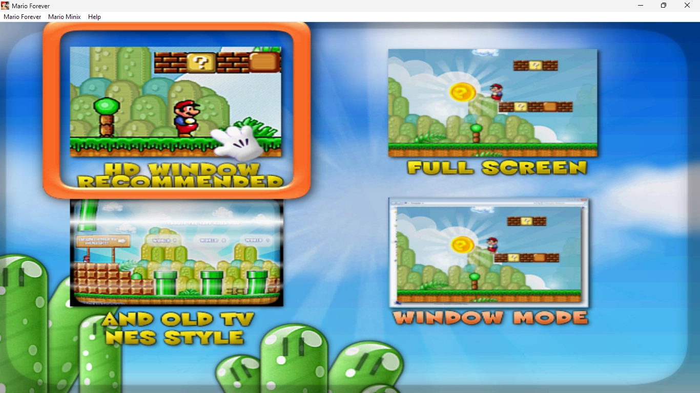 Mario Forever demo 1 tela de graficos