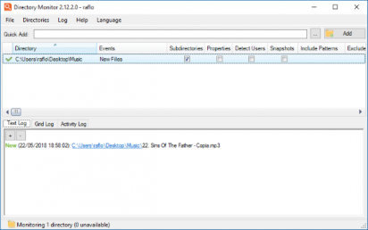 Directory Monitor captura de tela 1