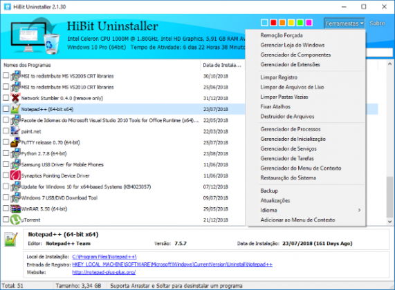 download the new version HiBit Uninstaller 3.1.62