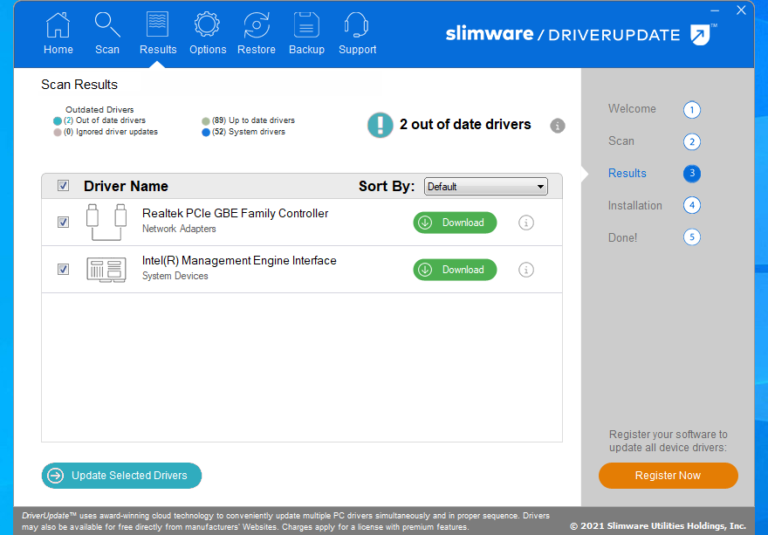 slimware driverupdate registration key