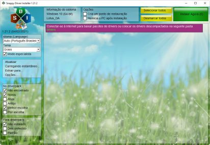 Capturas de tela do Snappy Driver Installer