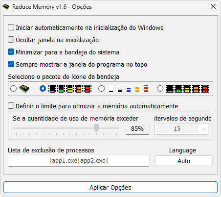 Reduce Memory captura de tela demo