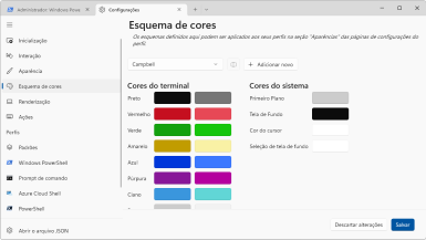 Captura de tela demonstrativa do Windows Terminal mostrando sua tela de 